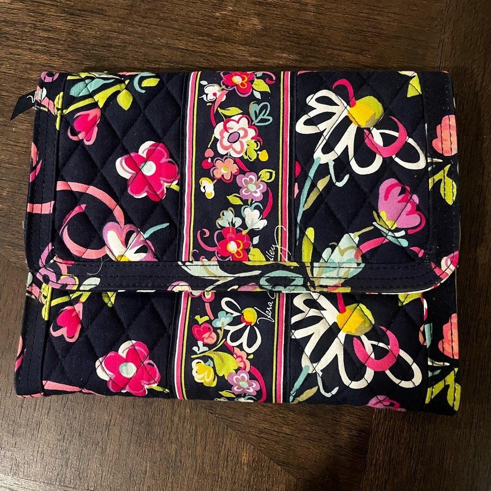 Vera Bradley travel makeup bag.